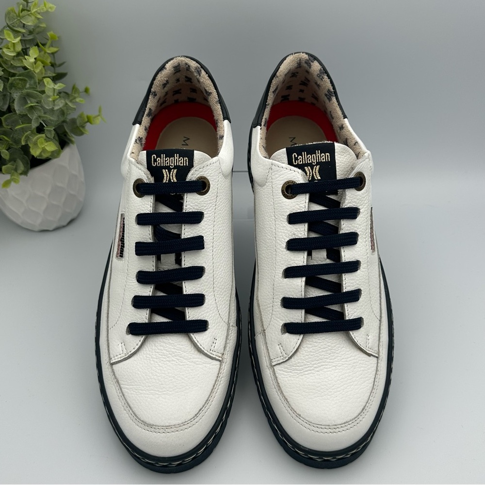 Callaghan Men’s Comfort White Leather Sneakers Shoes Size 8 - Picture 4 of 12